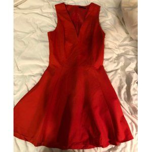 Sisley Red Fit & Flare Dress EUC 6